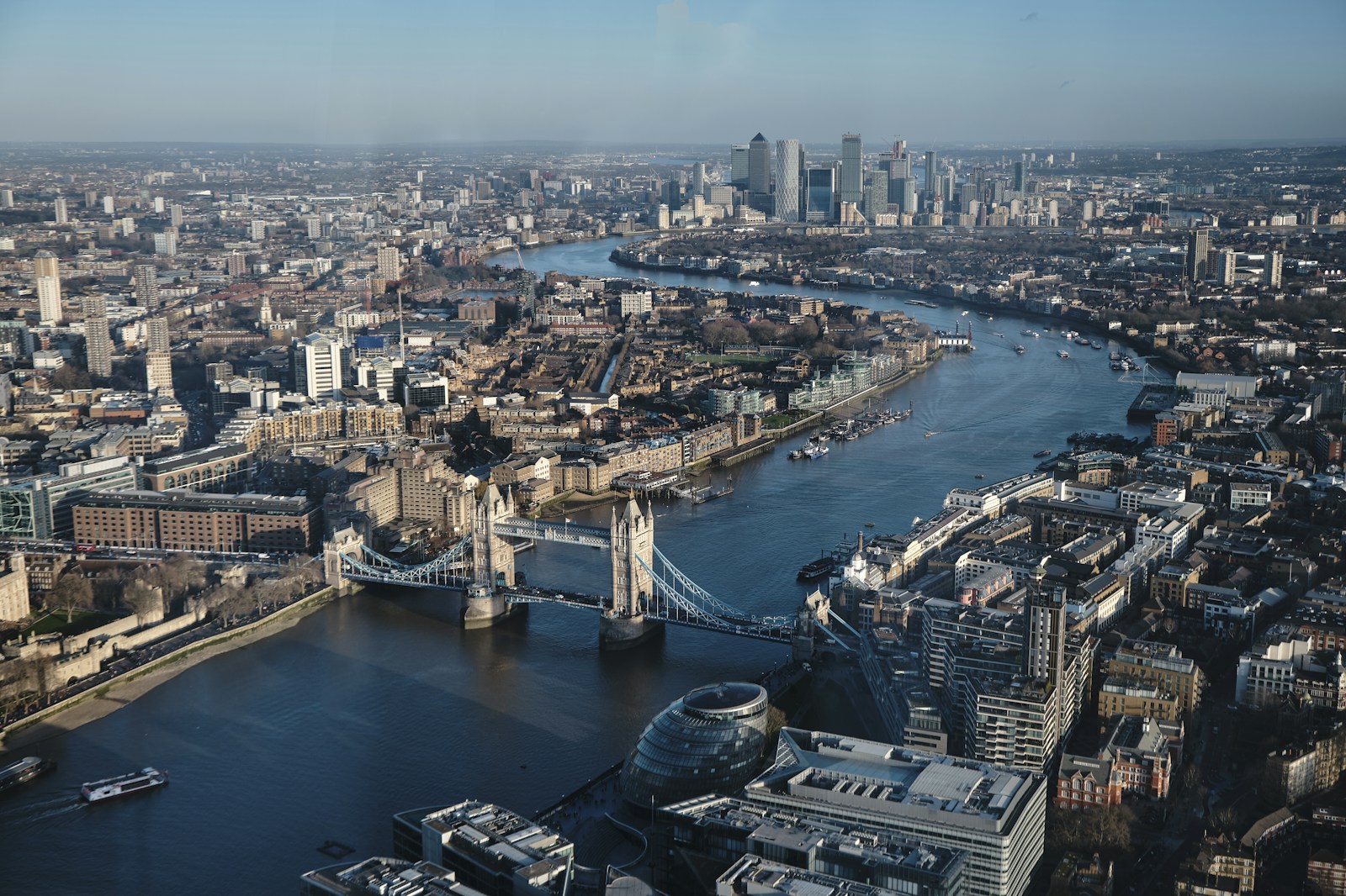 Tower Bridge and the River Thames in London